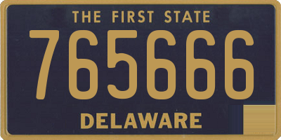 DE license plate 765666