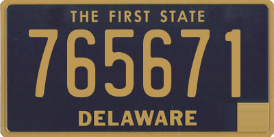 DE license plate 765671