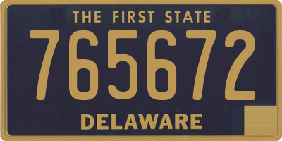 DE license plate 765672