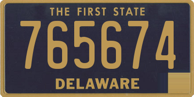 DE license plate 765674