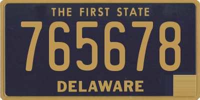 DE license plate 765678