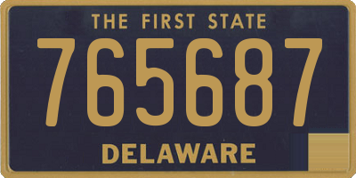 DE license plate 765687