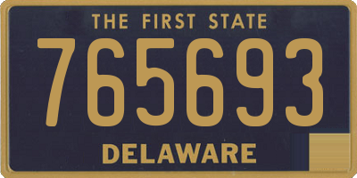 DE license plate 765693