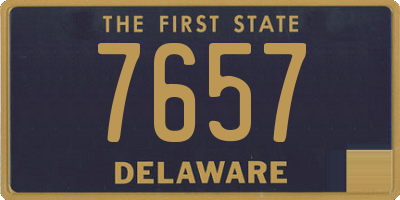 DE license plate 7657
