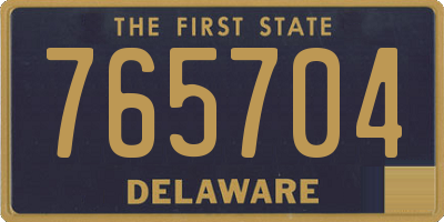DE license plate 765704