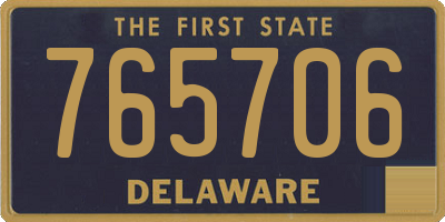 DE license plate 765706