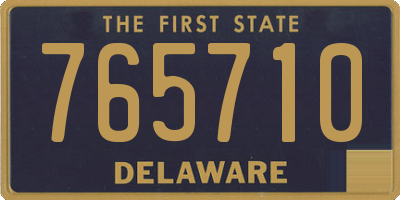 DE license plate 765710