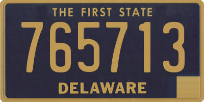 DE license plate 765713