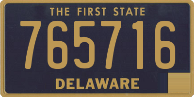 DE license plate 765716