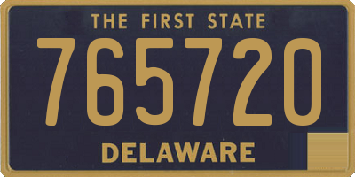 DE license plate 765720