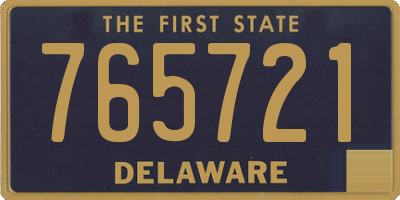 DE license plate 765721