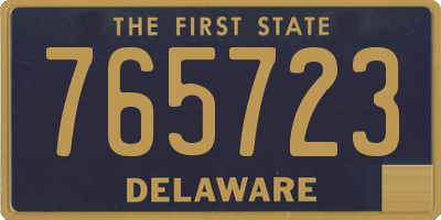 DE license plate 765723