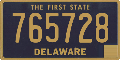 DE license plate 765728