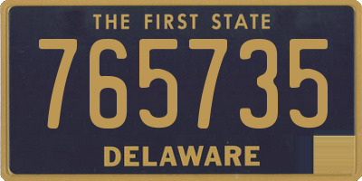DE license plate 765735