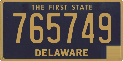 DE license plate 765749