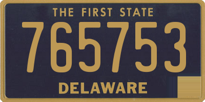 DE license plate 765753