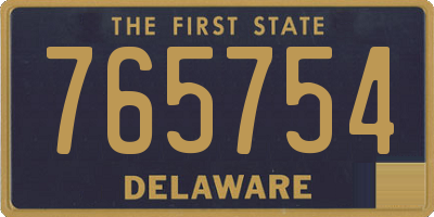 DE license plate 765754