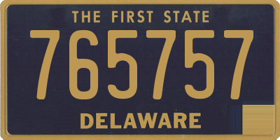 DE license plate 765757