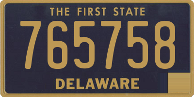 DE license plate 765758