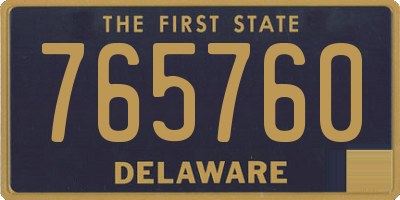DE license plate 765760