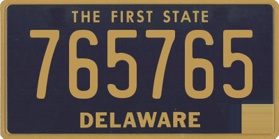 DE license plate 765765