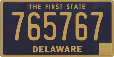 DE license plate 765767