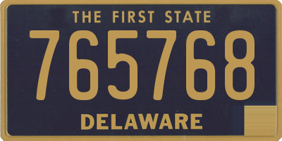 DE license plate 765768
