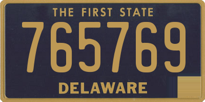 DE license plate 765769