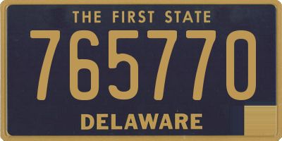 DE license plate 765770