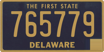 DE license plate 765779