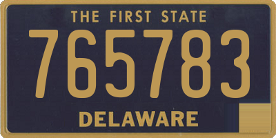 DE license plate 765783