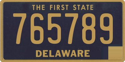 DE license plate 765789