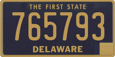DE license plate 765793