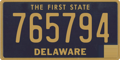DE license plate 765794