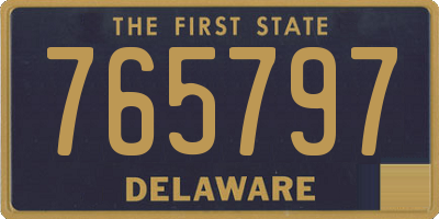 DE license plate 765797