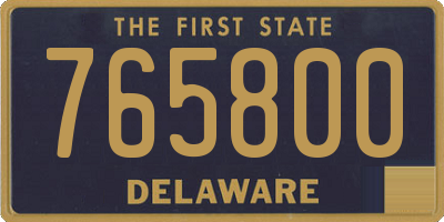 DE license plate 765800