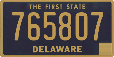 DE license plate 765807