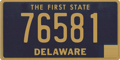 DE license plate 76581