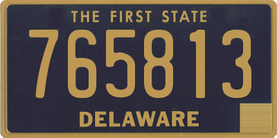 DE license plate 765813