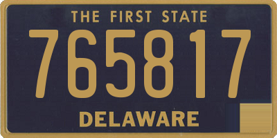 DE license plate 765817