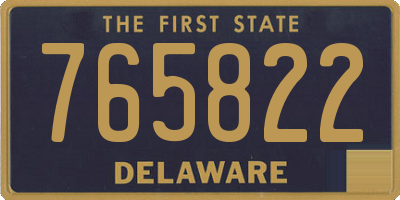 DE license plate 765822