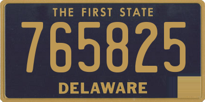 DE license plate 765825