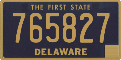 DE license plate 765827