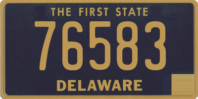 DE license plate 76583
