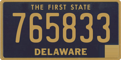 DE license plate 765833