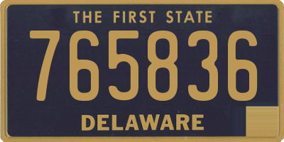 DE license plate 765836