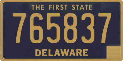 DE license plate 765837