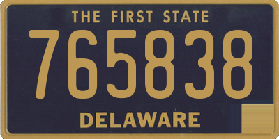 DE license plate 765838