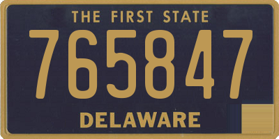 DE license plate 765847