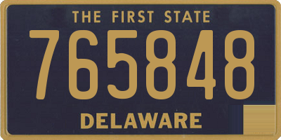 DE license plate 765848
